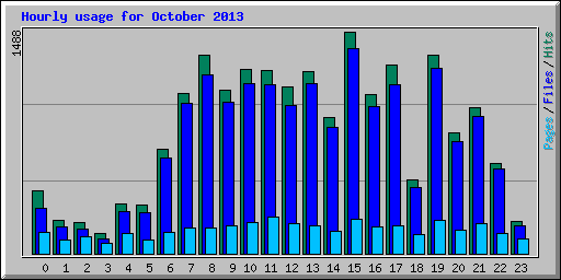 Hourly usage for October 2013