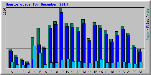 Hourly usage for December 2014