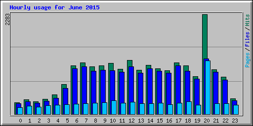 Hourly usage for June 2015