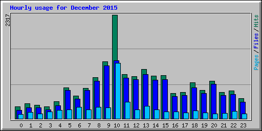 Hourly usage for December 2015