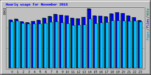Hourly usage for November 2018