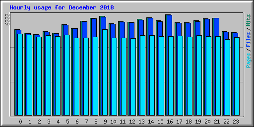 Hourly usage for December 2018