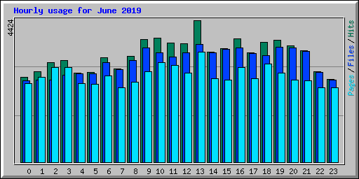 Hourly usage for June 2019
