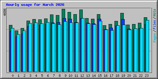 Hourly usage for March 2026